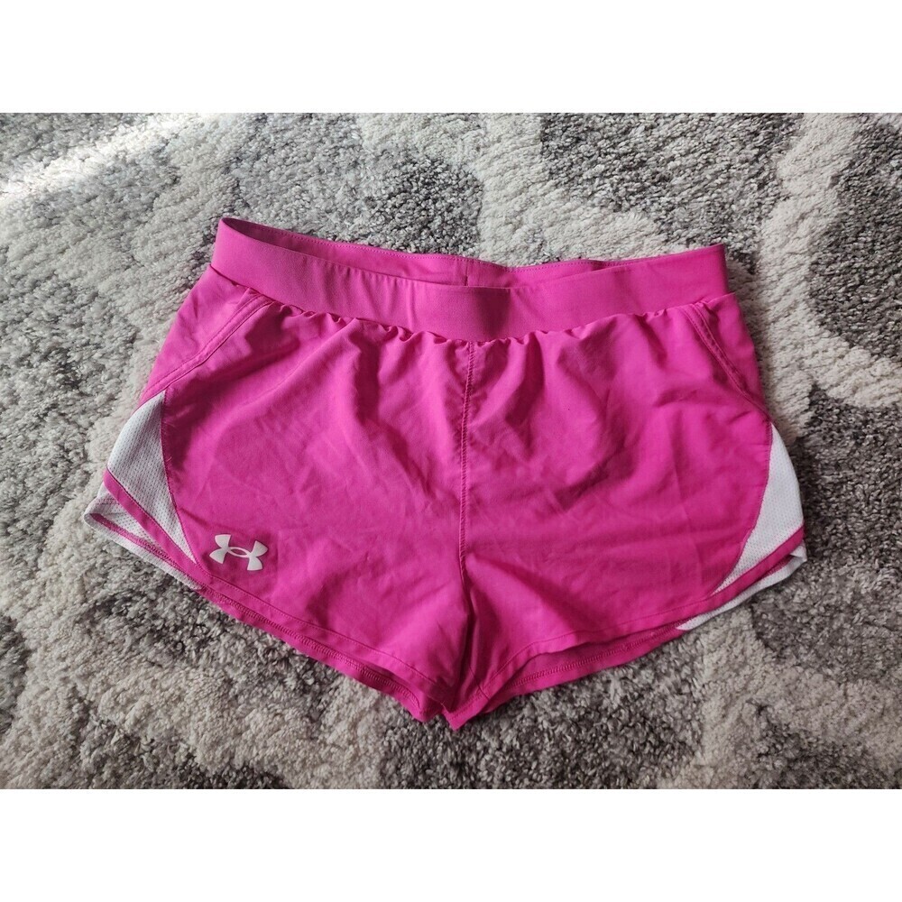 Under armour Shorts Size YXL Pink Active Loose Fit Heat Gear Unlined